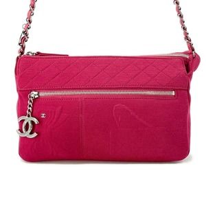 Chanel Chain Shoulder Bag Coco Mark Matelasse Hawaii Ribbon